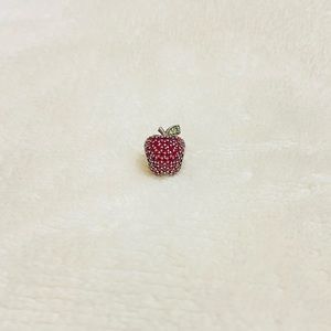 New Authentic Pandora Red Pave Apple ,Fancy Red CZ & Green Crystal(RETIRED)